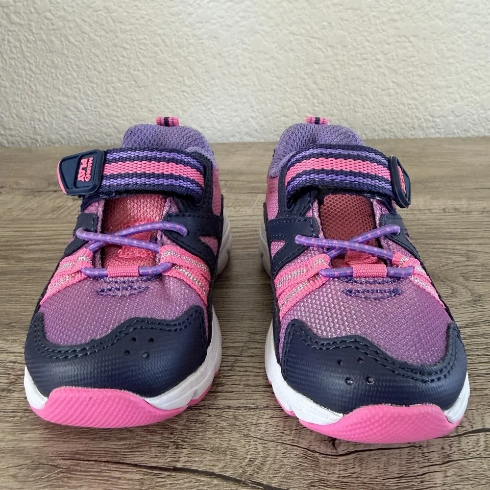 Stride Rite Girls M2P Journey Player Pink Purple Sneaker Shoes Toddler Size 4.5M
